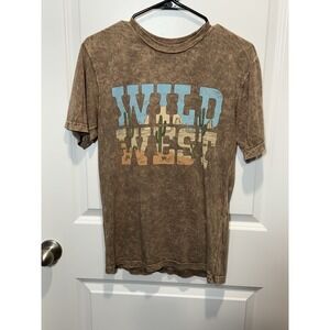 Lotus Fashion Wild West T-Shirt Small Brown Cowgirl S Shirt Top